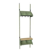 BST garderobe startsektion model G med 2 pladser 500mm grøn