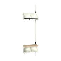 BST garderobe p&aring;bygningssektion model G med 2 pladser 500mm hvid