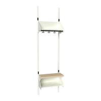 BST garderobe startsektion model H med 2 pladser 500mm hvid
