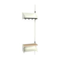 BST garderobe p&aring;bygningssektion model H med 2 pladser 500mm hvid