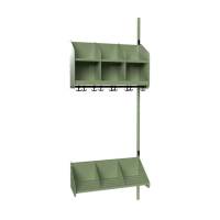 BST garderobe p&aring;bygningssektion model A 3 pladser 750mm gr&oslash;n