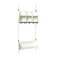 BST garderobe startsektion model B med 3 pladser 750mm hvid