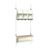 BST garderobe startsektion model D med 3 pladser 750mm hvid