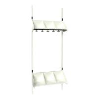 BST garderobe startsektion model E med 3 pladser 750mm hvid