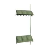 BST garderobe p&aring;bygningssektion model E med 3 pladser 750mm gr&oslash;n