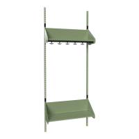 BST garderobe startsektion model F med 3 pladser 750mm gr&oslash;n