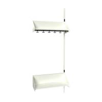 BST garderobe påbygningssektion model F med 3 pladser 750mm hvid