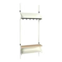 BST garderobe startsektion model H med 3 pladser 750mm hvid