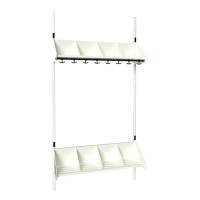 BST garderobe startsektion model E med 4 pladser 1000mm hvid