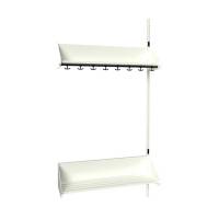 BST garderobe p&aring;bygningssektion model F med 4 pladser 1000mm hvid