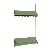 BST garderobe påbygningssektion model F med 4 pladser 1000mm grøn