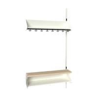 BST garderobe p&aring;bygningssektion model H med 4 pladser 1000mm hvid