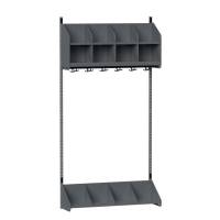 BST garderobe startsektion model A med 4 pladser 1000mm m&oslash;rk gr&aring;