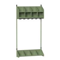 BST garderobe startsektion model A med 4 pladser 1000mm gr&oslash;n