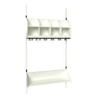 BST garderobe startsektion model B med 4 pladser 1000mm hvid
