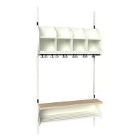 BST garderobe startsektion model D med 4 pladser 1000mm hvid