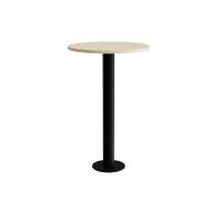 Cirkum bord Ø70cm 110cm høj i massiv birk med sort stel