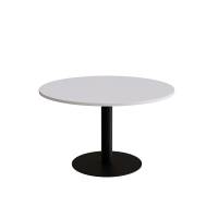 Cirkum bord Ø120cm 72cm høj i grå laminat med sort stel