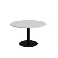 Cirkum bord &Oslash;120cm 72cm h&oslash;j i gr&aring; laminat med sort stel