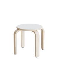 Oscar taburet 330mm hvid med hvidpigmenteret birkefinér stel