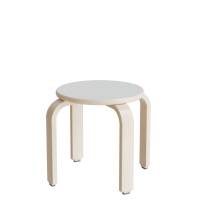 Oscar taburet 330mm lys gr&aring; med hvidpigmenteret birkefin&eacute;r stel