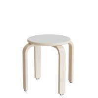 Oscar taburet 370mm lys grå med hvidpigmenteret birkefinér stel