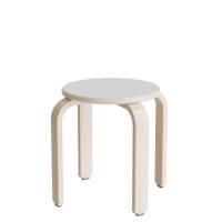 Oscar taburet 370mm lys gr&aring; med hvidpigmenteret birkefin&eacute;r stel