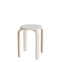 Oscar taburet 440mm lys gr&aring; med hvidpigmenteret birkefin&eacute;r stel