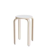 Oscar taburet 520mm hvid med hvidpigmenteret birkefinér stel