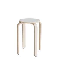 Oscar taburet 520mm lys gr&aring; med hvidpigmenteret birkefin&eacute;r stel