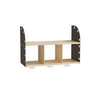 Adde garderobehylde 750mm med 3 rum i birk og m&oslash;rkgr&aring; metal