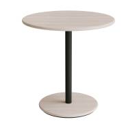 Donut cafebord Ø70cm højde 72cm hvidpigmenteret ask, sortoliven stel