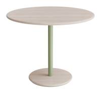 Donut cafebord &Oslash;90cm h&oslash;jde 72cm hvidpigmenteret ask, gr&oslash;nt stel