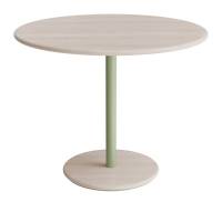 Donut cafebord &Oslash;90cm h&oslash;jde 72cm hvidpigmenteret ask, gr&oslash;nt stel