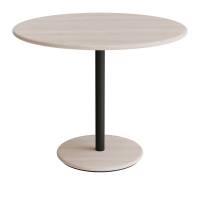 Donut cafebord Ø90cm højde 72cm hvidpigmenteret ask, sort oliven stel