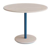 Donut cafebord &Oslash;90cm h&oslash;jde 72cm hvidpigmenteret ask, bl&aring;t stel