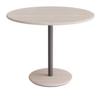 Donut cafebord &Oslash;90cm h&oslash;jde 72cm hvidpigmenteret ask, gr&aring;t stel