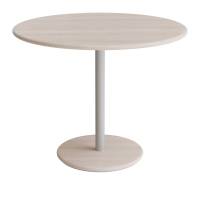 Donut cafebord &Oslash;90cm h&oslash;jde 72cm hvidpigmenteret ask, alugr&aring;t stel
