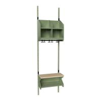 BST garderobe startsektion model D med 2 pladser 500mm gr&oslash;n