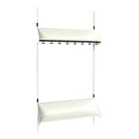 BST garderobe startsektion model F med 4 pladser 1000mm hvid