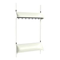 BST garderobe startsektion model F med 4 pladser 1000mm hvid