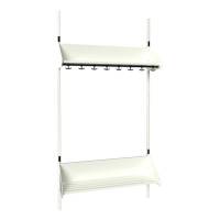 BST garderobe startsektion model F med 4 pladser 1000mm hvid