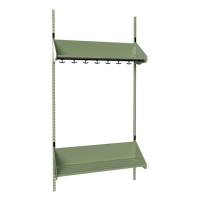 BST garderobe startsektion model F med 4 pladser 1000mm grøn