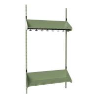 BST garderobe startsektion model F med 4 pladser 1000mm gr&oslash;n