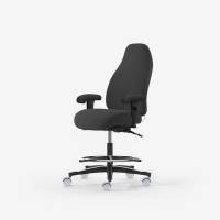 Malmstolen med ESD, h&oslash;j cylinder og fodring, arml&aelig;n, antracit