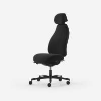 Kontorstol Malmstolen Classic 7000, h&oslash;j ryg med nakkest&oslash;tte, sort