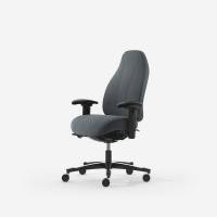 Kontorstol Malmstolen Classic 7000, h&oslash;j ryg med arml&aelig;n, gr&aring;