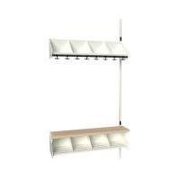 BST garderobe p&aring;bygningssektion model G med 4 pladser 1000mm hvid