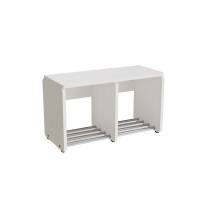 Eira Light skohylde i birk hvidpigmenteret fin&eacute;r med 2 rum, rumbredde 22cm