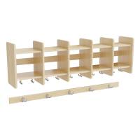 Eira Light overhylde i birk natur krydsfin&eacute;r med 5 rum, rumbredde 28cm
